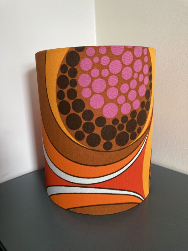 retro lamp roze bruin oranje